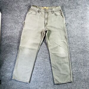 Levis 550 Canvas Jeans Men Fit 36x30 Green Carpenter Relaxed Tapered Vintage Y2K